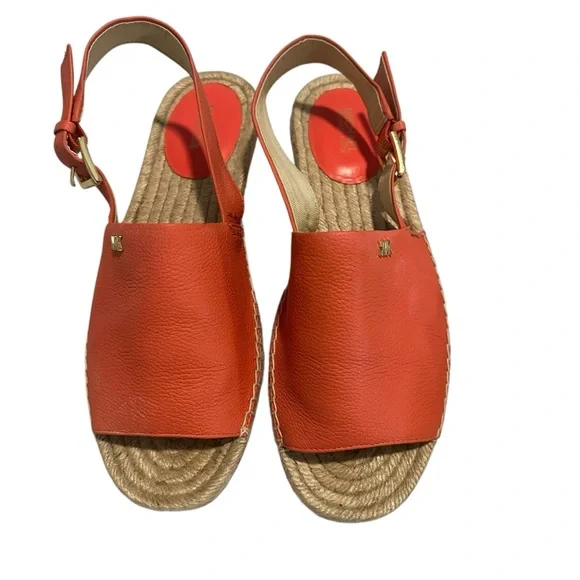 MICHAEL Michael Kors Women's Fisher Leather Espadrille Sandals Size 8.5 - Picture 3 of 7